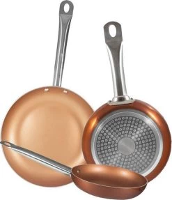 Merkloos Koekenpanset Copper Plus 20, 24 En 28 Cm -Keukengerei Winkel 1034x1200