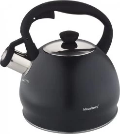 Fluitketel Inductie Gas Waterkoker 2.0 L ‘’Potenza’’ RVS Zwart Mat Chroom