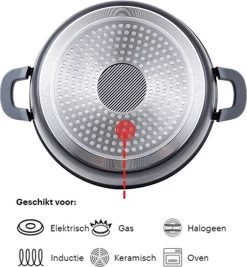 Cheffinger 28cm Lage Kookpot / Braadpan - CF-SC28 -Keukengerei Winkel 1110x1200