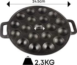YUGN BLACK Poffertjespan Poffertjesmaker 6 Delige Set - 19 Poffertjes Incl Doseerfles Kwast Poffertjesvork Siliconen Ovenwanten - Platte Onderkant Poffertjespan Inductie Poffertjespan Elektrisch - Cadeau Tip -Keukengerei Winkel 1200x1023 1