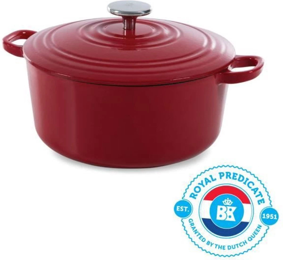 BK Bourgogne Braadpan Ø 24 Cm - Rood - Gietijzer - Inductie 9 BK Bourgogne Braadpan Ø 24 Cm - Rood - Gietijzer - Inductie - Afbeelding 9