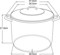 Michelino RVS Soeppan - 10 Liter - Vaatwasserbestendigd - Zilver -Keukengerei Winkel 1200x1111