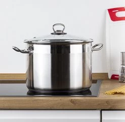 Haushalt Soeppan Met Glazen Deksel - 10 Liter- RVS -Keukengerei Winkel 1200x1165 1