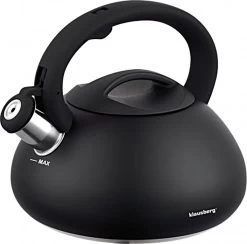 Fluitketel Waterkoker Mat Zwart 2.7 L ‘’Black Amethyst‘’ RVS – Inductie - Vatwasser -Keukengerei Winkel 1200x1184