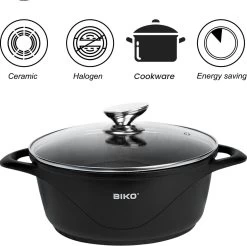 BIKO - Smile Pannen 8 Delige Pannenset - Braadpan - Zwart -Keukengerei Winkel 1200x1197 5