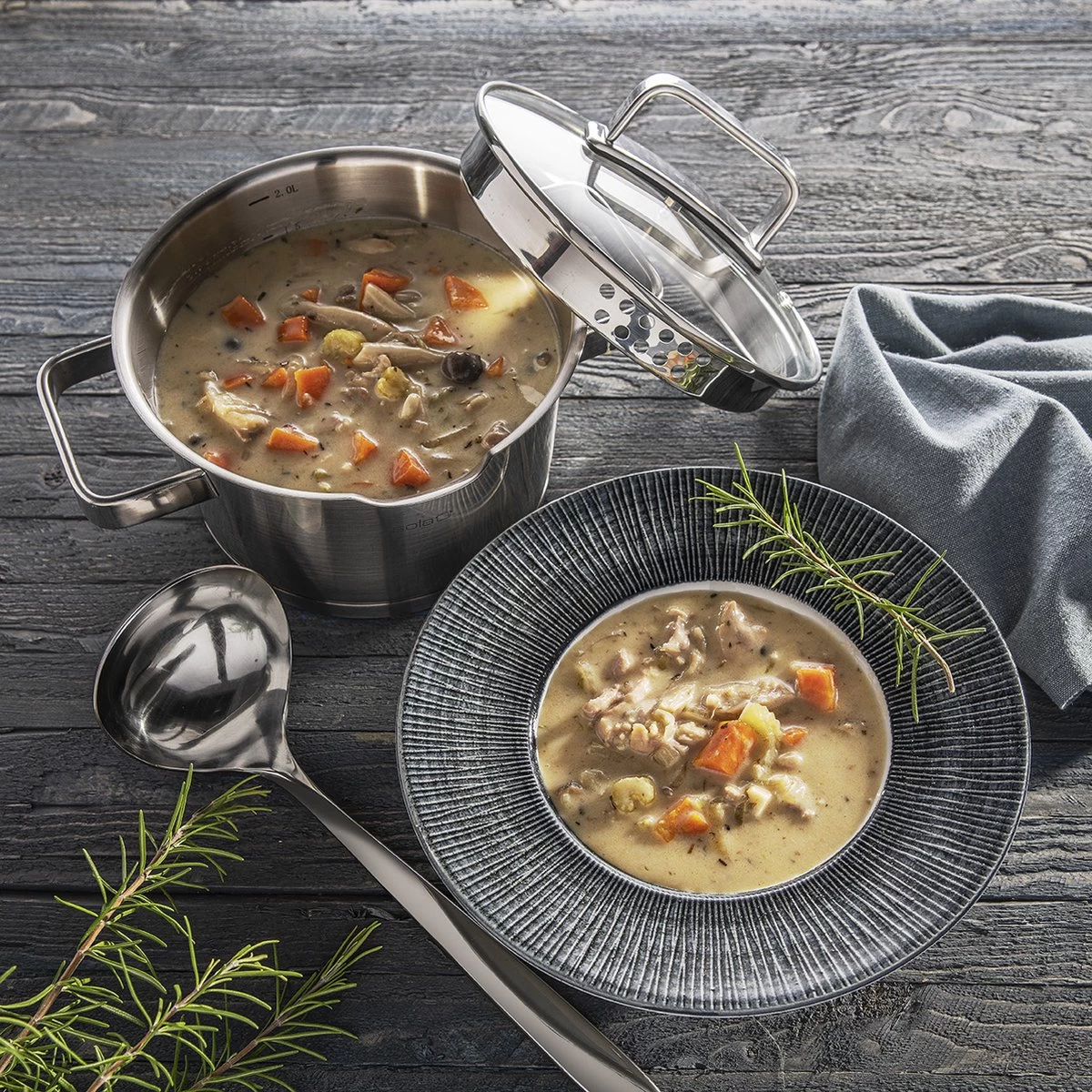 Sola Pannenset Diamond - 4 Delig - Ø 16,16,18,20 Cm - Zilver - RVS - Sandwichbodem 5 Sola Pannenset Diamond - 4 Delig - Ø 16,16,18,20 Cm - Zilver - RVS - Sandwichbodem - Afbeelding 5