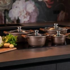 Herenthal Inductie Pannenset- Luxe 10-delige Koekenpannenset - Voor Alle Warmtebronnen - Met Glazen Deksels - Koper -Keukengerei Winkel 1200x1200 254
