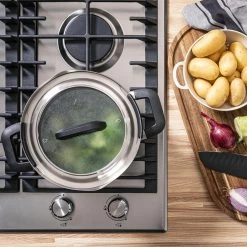 BK Flow Cool Black Glas Kookpannenset - 4-delig - Zwart - Glazen Deksel - Veilig Afgietsysteem - Inductie -Keukengerei Winkel 1200x1200 260