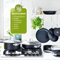 GreenPan Barcelona Infinity Pro Wokpan 28cm - Zwart - Inductie - PFAS-vrij -Keukengerei Winkel 1200x1200 366