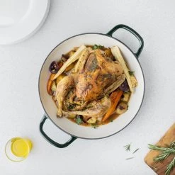 Navaris Gietijzeren Stoofpan Met Deksel- 3,5 Liter Gietijzeren Ovenschaal Van Email - Geschikt Voor Alle Warmtebronnen - Groen -Keukengerei Winkel 1200x1200 423