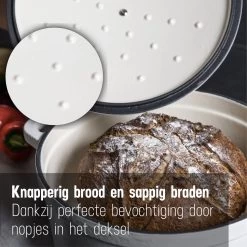 Daumonet Carême Blanc Gietijzeren Braadpan - Sudderpan Wit - Rond - Ø 26 Cm - 4,4 Liter - 100% PFAS & PFOA Vrij - Emaille - Geschikt Voor Alle Warmtebronnen - Elektrisch - Gas - Halogeen - Inductie - Keramisch - Vaatwasserbestendig -Keukengerei Winkel 1200x1200 484