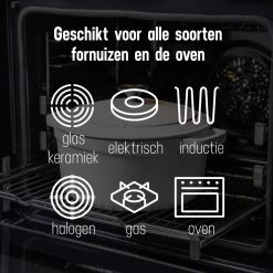 Daumonet Carême Blanc Gietijzeren Braadpan - Sudderpan Wit - Rond - Ø 26 Cm - 4,4 Liter - 100% PFAS & PFOA Vrij - Emaille - Geschikt Voor Alle Warmtebronnen - Elektrisch - Gas - Halogeen - Inductie - Keramisch - Vaatwasserbestendig -Keukengerei Winkel 1200x1200 489