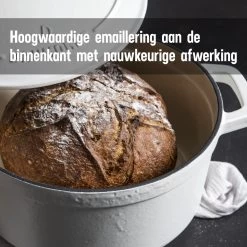 Daumonet Carême Blanc Gietijzeren Braadpan - Sudderpan Wit - Rond - Ø 26 Cm - 4,4 Liter - 100% PFAS & PFOA Vrij - Emaille - Geschikt Voor Alle Warmtebronnen - Elektrisch - Gas - Halogeen - Inductie - Keramisch - Vaatwasserbestendig -Keukengerei Winkel 1200x1200 490