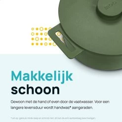 MOA Gietijzeren Braadpan - Inhoud 4,75 Liter - 26CM - Rond - Alle Warmtebronnen - Ook Voor Inductie - Gewicht 5,8 Kg - Olijfgroen - MC26OG -Keukengerei Winkel 1200x1200 498