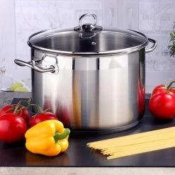 Haushalt Soeppan Met Glazen Deksel - 10 Liter- RVS -Keukengerei Winkel 1200x1200 524