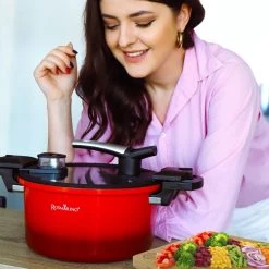 Rosmarino - Snelkookpan Met Glazen Deksel - Zwart - Ø24cm - 5 Liter - 100% PFAS & PFOA Vrij - Aluminium - Pressure Cooker - Non-stick Minerale Coating - Ergonomische Handgrepen - Geschikt Voor Alle Warmtebronnen -Keukengerei Winkel 1200x1200 561