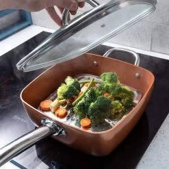 Nuovva Koperen Frituurpan, Met Diepe Zijkanten & Deksel -Keukengerei Winkel 1200x1200 623