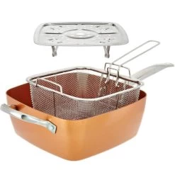 Nuovva Koperen Frituurpan, Met Diepe Zijkanten & Deksel -Keukengerei Winkel 1200x1200 625