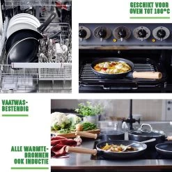 GreenChef Vintage Steelpan 16cm/1.6L - Zwart - Inductie - PFAS-vrij -Keukengerei Winkel 1200x1200 679