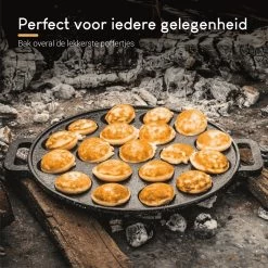 Ocina Poffertjespan– 19 Poffertjes – Poffertjesmaker – Poffertjespan Inductie – Poffertjespan Electrisch – Gietijzeren Pan – Inclusief Warmtebestendige Handvaten– Gratis Receptenboek -Keukengerei Winkel 1200x1200 773