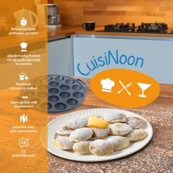 CuisiNoon® Poffertjespan Premium - Complete Poffertjesmaker Set - Inclusief Bakboek -Keukengerei Winkel 1200x1200 779