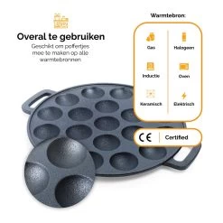 CuisiNoon® Poffertjespan Premium - Complete Poffertjesmaker Set - Inclusief Bakboek -Keukengerei Winkel 1200x1200 781