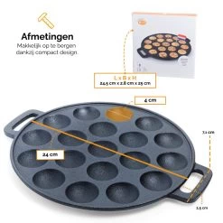 CuisiNoon® Poffertjespan Premium - Complete Poffertjesmaker Set - Inclusief Bakboek -Keukengerei Winkel 1200x1200 782