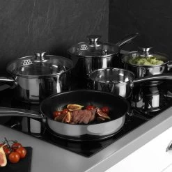 Russell Hobbs Pannenset - Vaatwasserbestendig - 5-delige Set - Alle Warmtebronnen Ook Inductie - Steelpannen Met Deksel En Schenktuit -Keukengerei Winkel 1200x1200 850