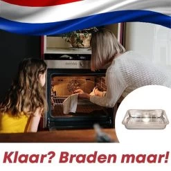 YUGN COMBI Set Braadslede Ovenschaal Combi Braadslee Oven Set - 2x Braadslede Met Rooster Voor Ovengerechten - 36x27x7CM En 40x30x7CM En Inclusief Bakkwast - Cadeau- Cadeautip -Keukengerei Winkel 1200x1200 867
