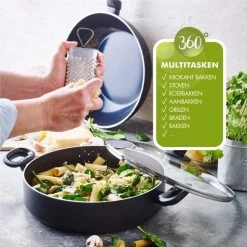 Greenpan Torino Keramische Hapjespan - 28 Cm - Met Glazen Deksel -Keukengerei Winkel 1200x1200 937