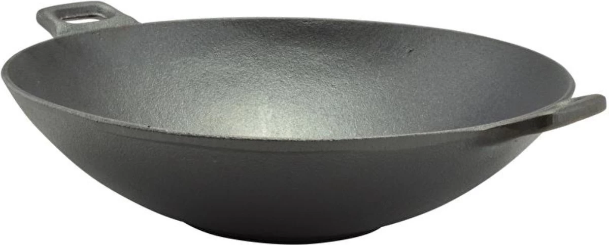 Cast Iron Wokpan / Wadjan Gietijzer - ø 31 Cm - Zonder Anti-aanbaklaag 5 Cast Iron Wokpan / Wadjan Gietijzer - ø 31 Cm - Zonder Anti-aanbaklaag - Afbeelding 5