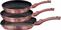 Berlinger Haus 6041 - Braadpannenset - 3 Delig - Gecoat - Rose Metallic Line
