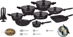 Royal Swiss® - Set Lot 33-delige - Pannenset Inductie - Steengoeden - Afneembare Handgreep - Glazen Deksel - Geschikt Voor Oven - PFAS-vrij + Keukengerei -Keukengerei Winkel 1200x608 4