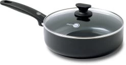GreenPan Cambridge Hapjespan Met Deksel 24cm - Zwart - Inductie - PFAS-vrij