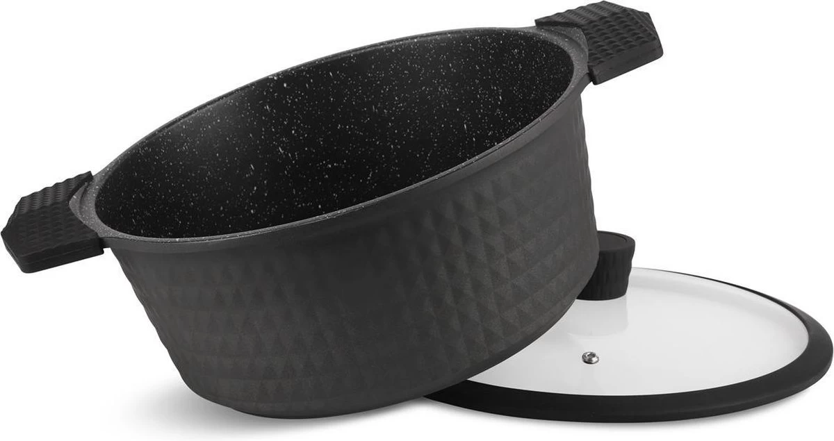 Edënbërg Gray Line - 15-delige Luxe Pannenset Van Gesmeed Aluminium 3 Edënbërg Gray Line - 15-delige Luxe Pannenset Van Gesmeed Aluminium - Afbeelding 3