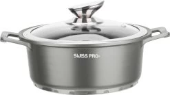 Swiss Pro+ | Set 14 Delige Pannenset | Inductie - Pannensets - Glazen Deksel - Met Afneembare Handgreep - Marmeren Interieur -PFAS-vrij | Grey / Silver -Keukengerei Winkel 1200x675 23