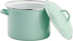 Lite-Body Soeppan / Stamppotpan Met Deksel - Ø 22 Cm/ 6ltr - Emaille - Mintgroen -Keukengerei Winkel 1200x684