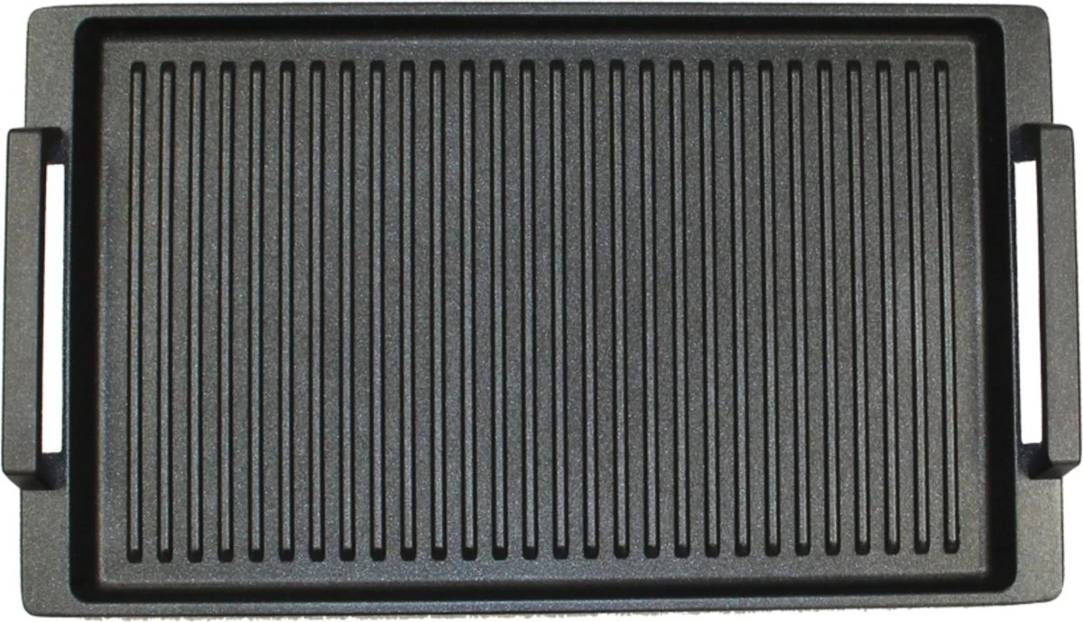 Eurolux Grillplaat Met Grepen - 41 X 24 X 2.5 Cm - Zwart - Aluminium - Geschikt Voor Alle Warmtebronnen 4 Eurolux Grillplaat Met Grepen - 41 X 24 X 2.5 Cm - Zwart - Aluminium - Geschikt Voor Alle Warmtebronnen - Afbeelding 4