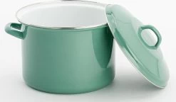 Lite-Body Magnus Soeppan/Stamppotpan Met Deksel - 24cm/8l - Emaille - Olijf Groen -Keukengerei Winkel 1200x698 2