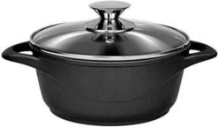 Smile - 8 Delige Pannenset - Antiaanbaklaag - Vaatwasser Bestendig - Geschikt Voor Iedere Kookplaat - MGK-18 - Zwart -Keukengerei Winkel 1200x698 4