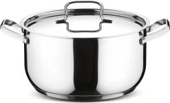 Lagostina Sfisiosa Acciaio SFIZIOSA ACCIAIO 10-delig (hoge Kookpan 22 Cm + Kookpan 18/22 Cm + Hapjespan 24 Cm + Steelpan 14 Cm + Melkpot 12 Cm + Deksels 14/18/22/24 Cm) -Keukengerei Winkel 1200x729