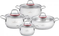 Karaca Emirgan Pannenset - 8 Delig - Geschikt Voor Inductie -Keukengerei Winkel 1200x730 3