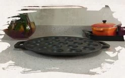 YUGN BLACK Poffertjespan Poffertjesmaker 6 Delige Set - 19 Poffertjes Incl Doseerfles Kwast Poffertjesvork Siliconen Ovenwanten - Platte Onderkant Poffertjespan Inductie Poffertjespan Elektrisch - Cadeau Tip -Keukengerei Winkel 1200x751 4