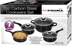 Prima Pannenset 7 Delig - Kleine Pannen - Zwart - Antiaanbaklaag - Kookset - Met Deksel - Kookpannen - Sauspan - Cadeau Voor Man En Vrouw -Keukengerei Winkel 1200x768