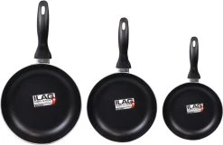 Löwenthal Hoogwaardige Koekenpan Set - 3 Stuks - PFOA Vrije Anti-aanbaklaag - Zwart