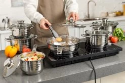 Swiss Pro + Pannenset - 12 Delig - RVS - Roestvrijstalen Kookgerei 18/10 -Keukengerei Winkel 1200x799 37