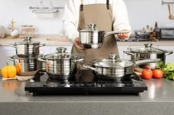 Swiss Pro + Pannenset - 12 Delig - RVS - Roestvrijstalen Kookgerei 18/10 -Keukengerei Winkel 1200x799 39