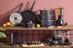 Swiss Pro+ - SWP41D22 - Pannenset 41 Delig - Foodprocessor - Messenblok 8 Delig - Kookgerei Set Met Houder 7 Delig - Starters Pakket - 2022 Serie - Limited Edition -uitzet -Keukengerei Winkel 1200x799 62