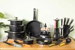 Swiss Pro+ - SWP41D22 - Pannenset 41 Delig - Foodprocessor - Messenblok 8 Delig - Kookgerei Set Met Houder 7 Delig - Starters Pakket - 2022 Serie - Limited Edition -uitzet -Keukengerei Winkel 1200x799 63