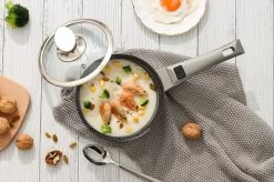 Swiss Pro+ | Set 14 Delige Pannenset | Inductie - Pannensets - Glazen Deksel - Met Afneembare Handgreep - Marmeren Interieur -PFAS-vrij | Grey / Silver -Keukengerei Winkel 1200x799 67